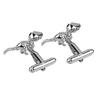 2 Pcs Men's Silver Tyrannosaurs Rex Shape Cufflinks Shirt Cuff Links Wedding