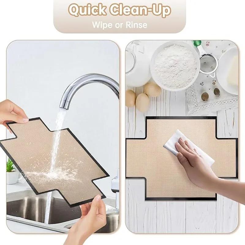 Silicone Bread Pan Liner Non-stick Baking Mat, Food-grade Reusable Bread Tray Homemade Baking Aids with Non-slip Edges