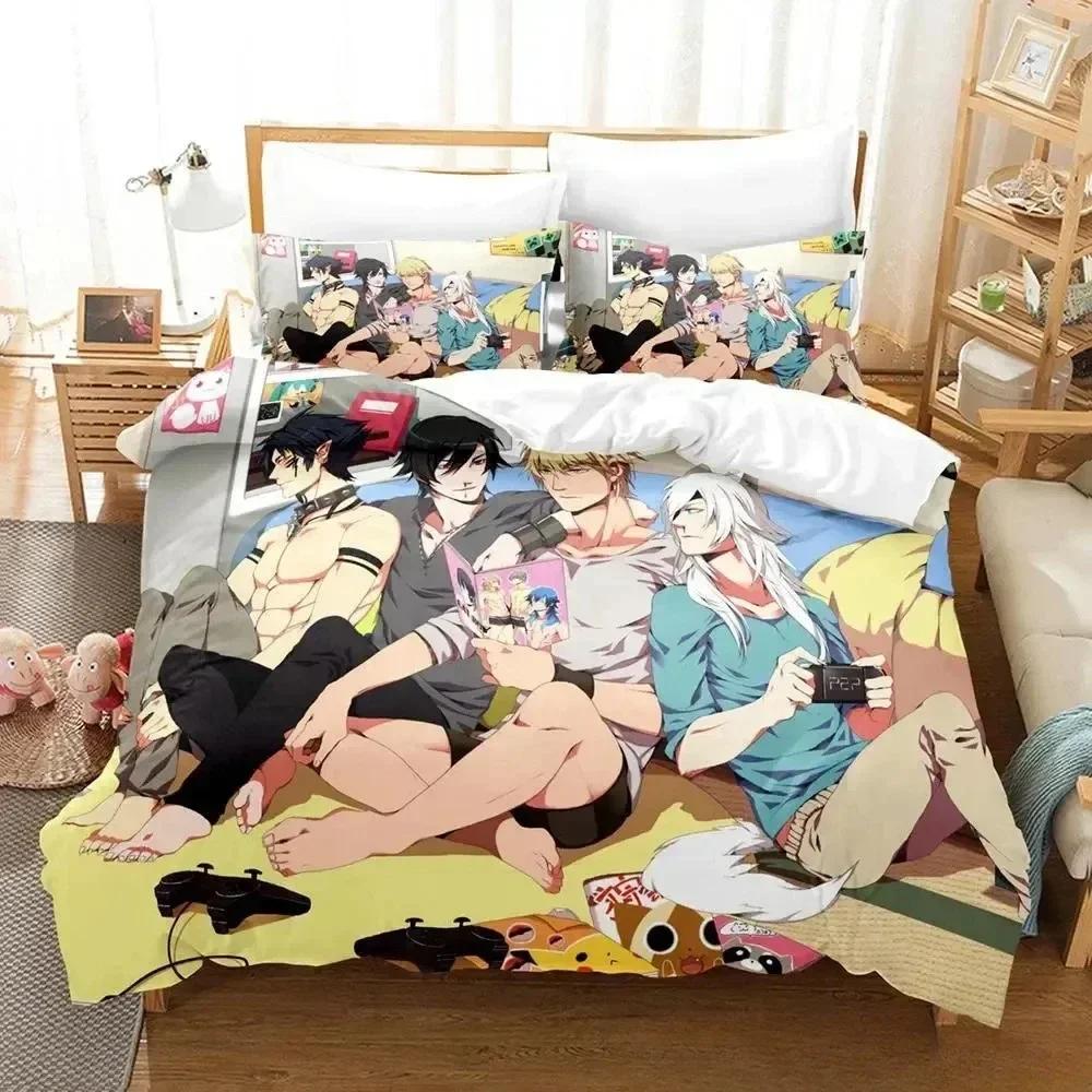 Comforter Home Living Luxury Dramatical Murder Bedding Set Cartoon Anime Three-Piece Set Adult Kid Bedroom S 3D Print Anime
