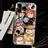 ONE PIECE Mobile Phone Case for Apple 13ProMax/14/15/16/12/11 Cartoon Animation Transparent Soft Case X