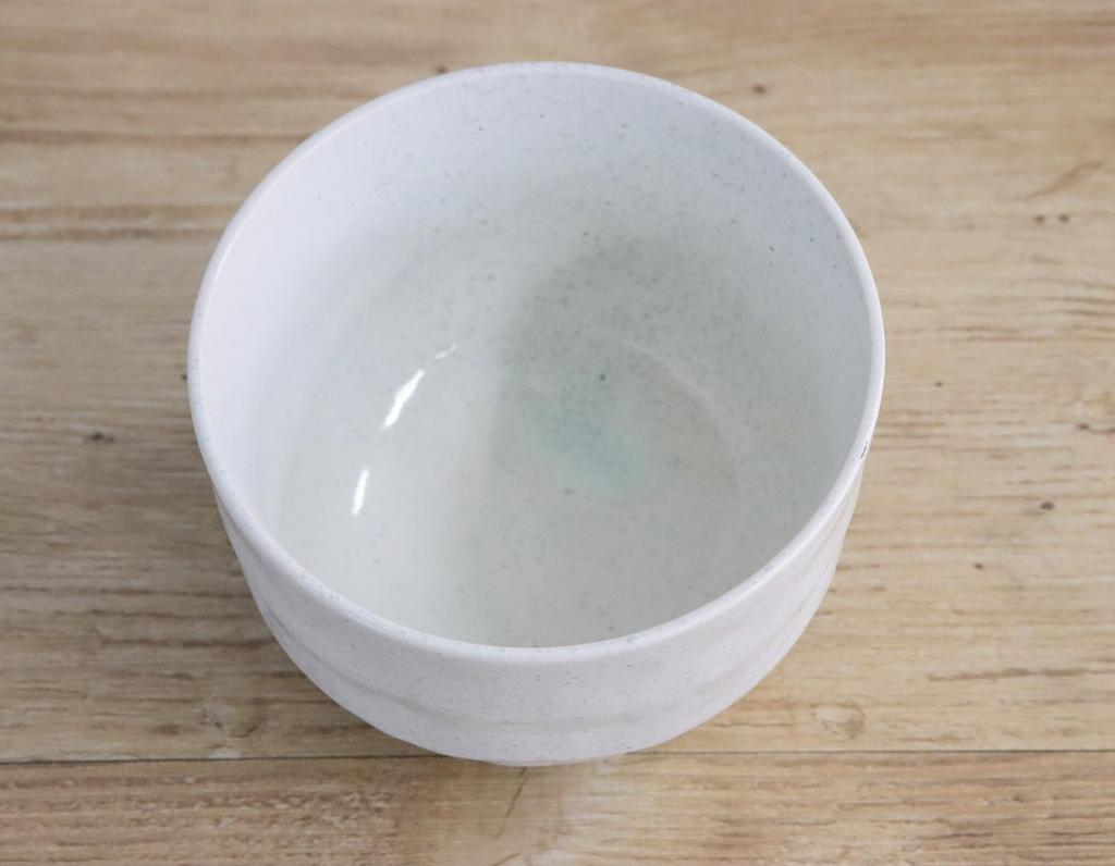 Mino Ware Japanese Cafe Series Echigo 1 Piece H7 X W10 X [Matcha Bowl/Small Bowl] White, (Size D10cm)