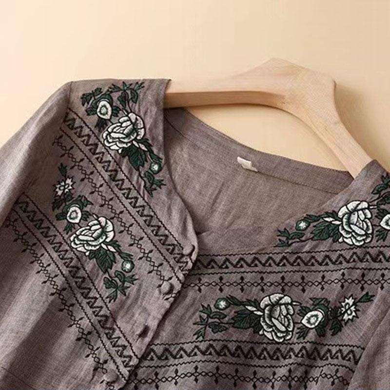 Skirt for Woman Cotton Summer Plus Size Loose Floral Vintage Solid Colours Skirt Casual Printed Soft Long Holiday Dresses