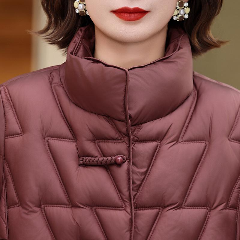 Stylish Winter Cotton Padded Jacket for Short Stature Mothers - Warm, Thin, and Perfect for Middle-aged and Elderly Women