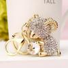 Cute Owl Crystal Rhinestones Crsytal Car Bag Keys Exquisite Pendant Cartoon Trendy Animal Key Chains Bag Charm
