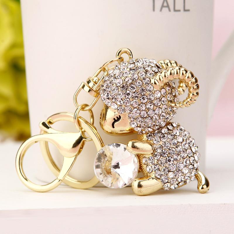 Cute Owl Crystal Rhinestones Crsytal Car Bag Keys Exquisite Pendant Cartoon Trendy Animal Key Chains Bag Charm