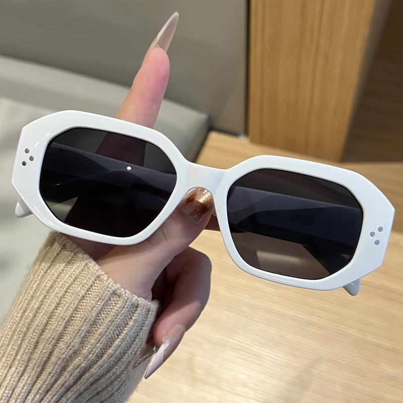 Korean Square UV Resistant Sunglasses For Men And Women Fashion Polygon Street Photography Outdoor Sunscreen Sun Glasses