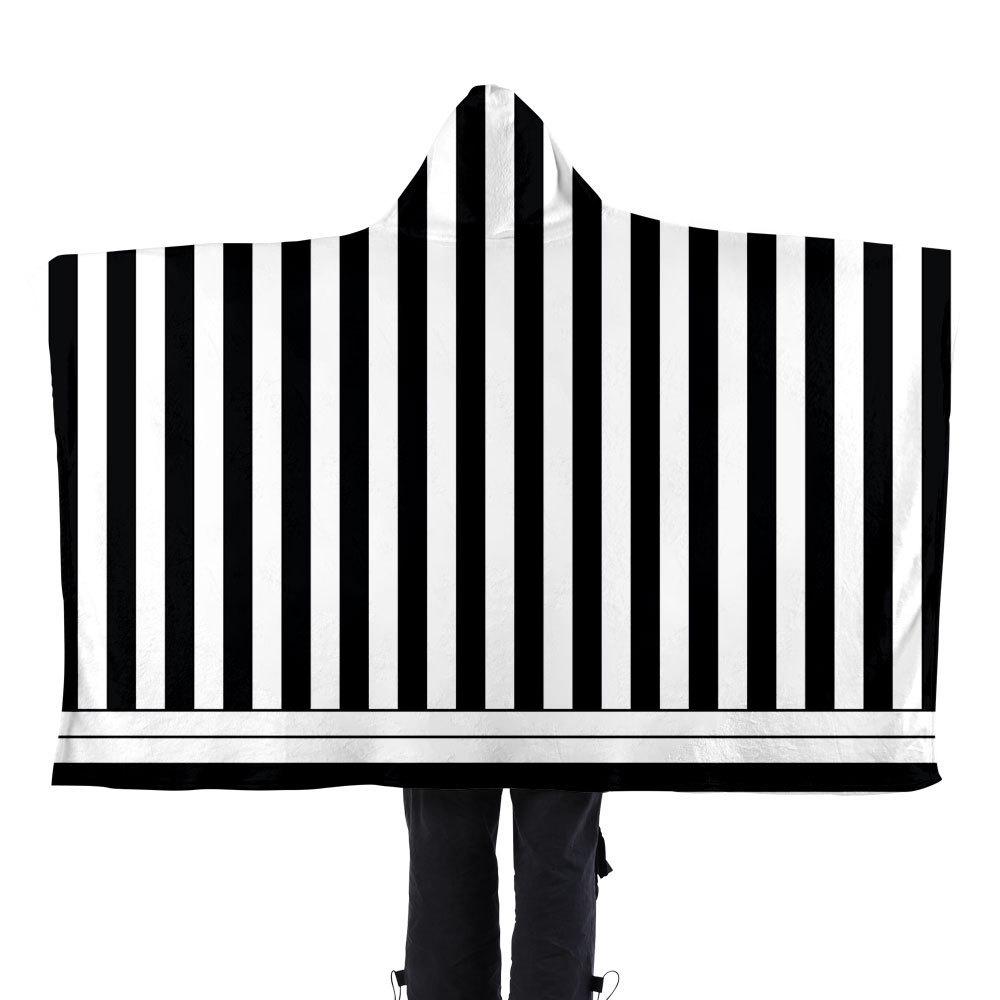 Customizable Casual Hooded Cloak, Flannel Lamb Wool, Polyester Custom-made Pictures Striped Plaid Solid Color Fonts