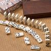 Neues Hochwertiges Klassisches Dominosteine Set Holz Arithmetik Party Spiel Eltern-Kind Tischspiel Puzzle Spielzeug Brettspiel Geburtstagsgeschenke