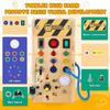 Montessori Busy Board Wooden with 8 LED Light Switches Sensory Toys Travel Toys for Babies and Toddlers Ages Toddler/Baby 1+