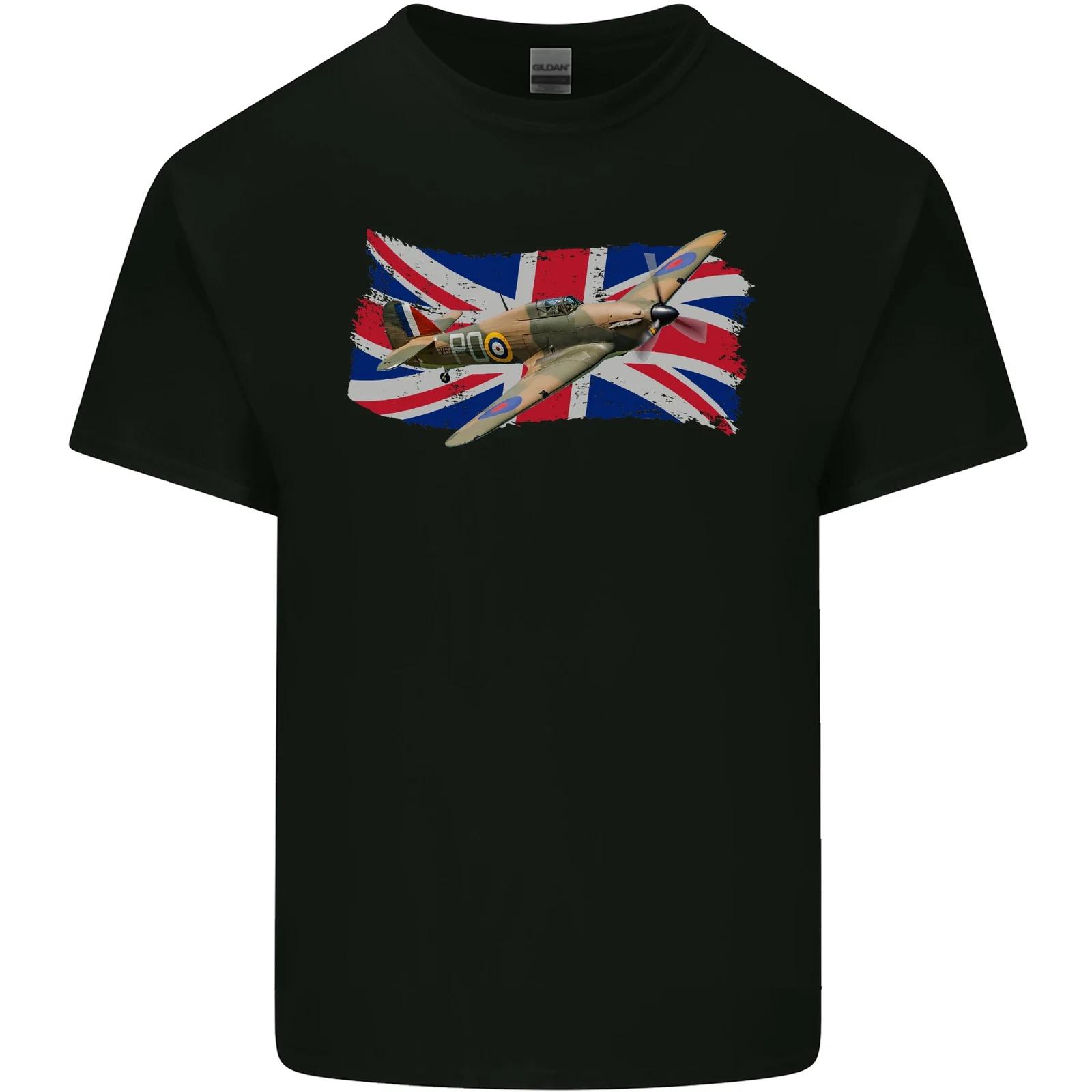 Hawker Hurricane with the Union Jack Kids T-Shirt Childrens XL