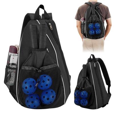 Pickleball Backpack for Men Women Adjustable Crossbody Sling Pickleball Paddle Bag