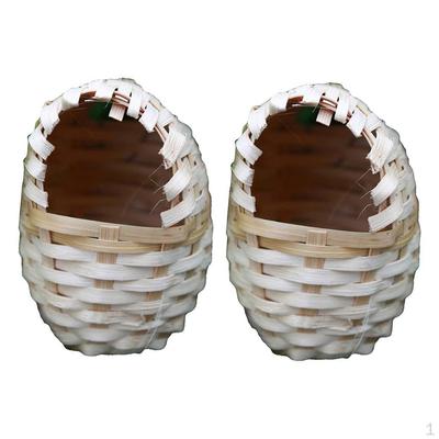 2 Pcs Nest Birdhouse Hand-knitted Sparrows Cage