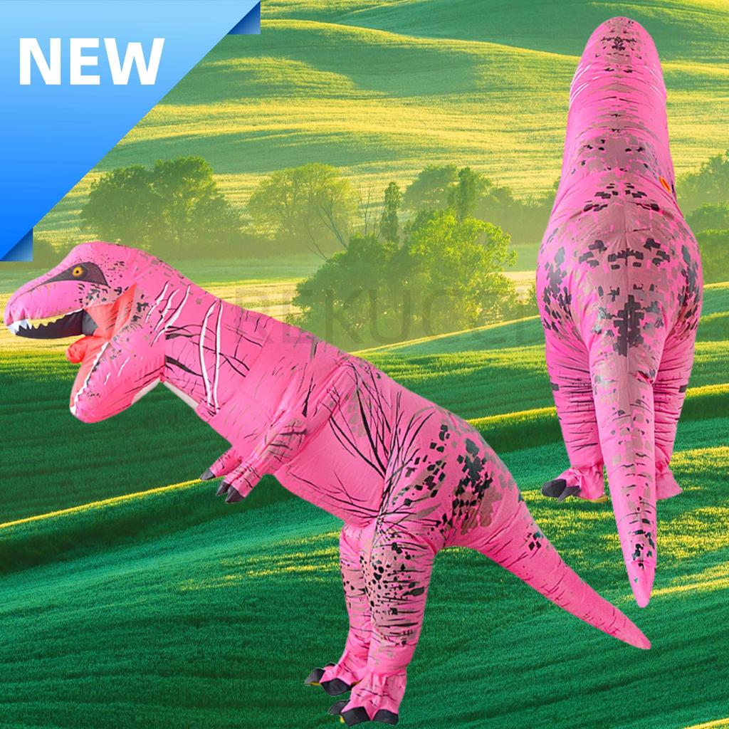 REKUCCI Tyrannosaurus Rex Dinosaur Inflatable Dinosaur Costume for and Perfect for School and Events Child Size Costume, Halloween, Adults, Kids,