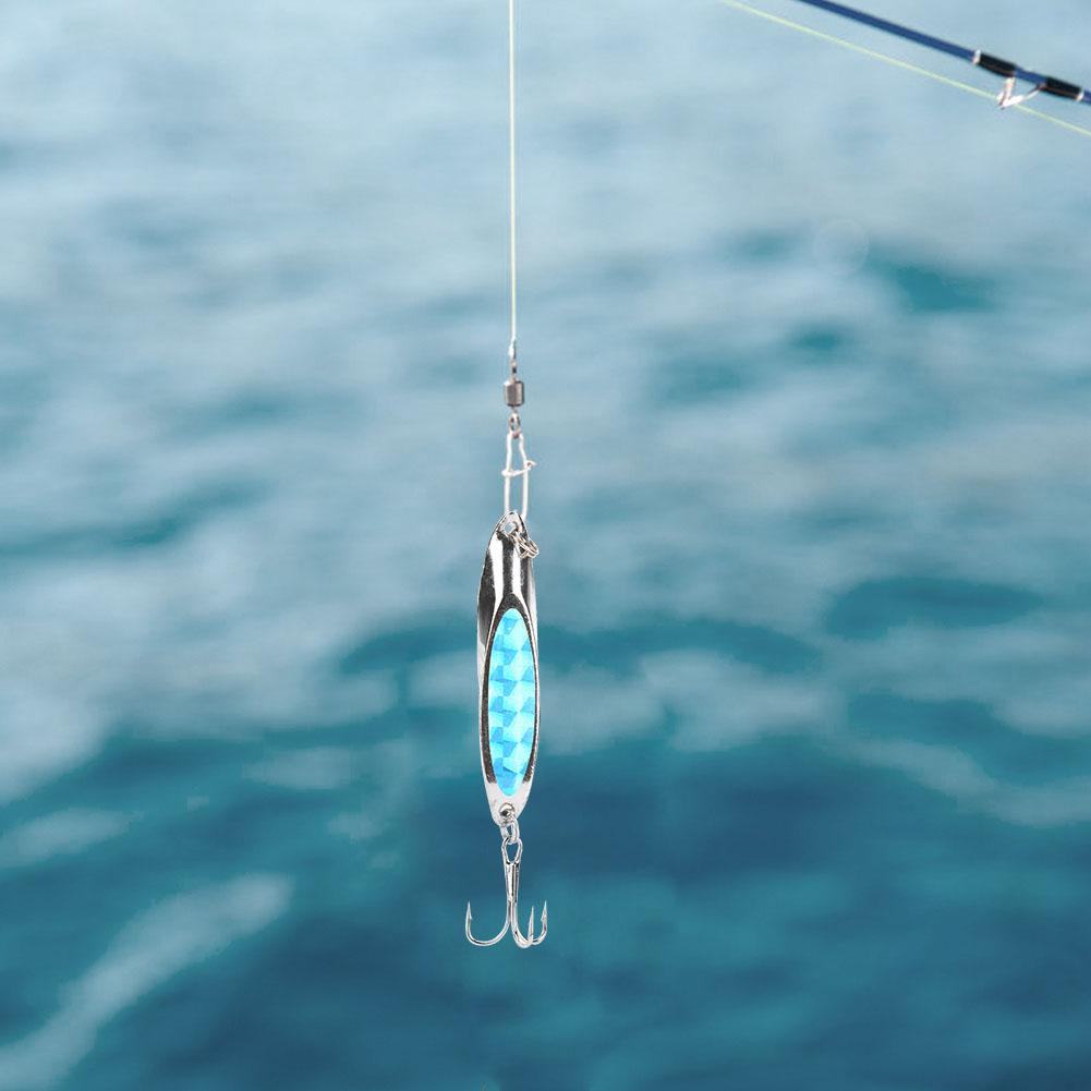 5 pcs Colorful Sequin Metal Artificial Fishing Lure Bait Sea Fishing Tackle Hard Lures with Hooks