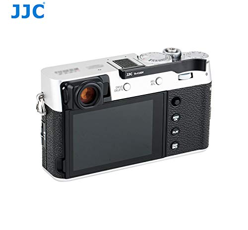 JJC Metall-Daumengriff (Schwarz) für Fujifilm X100V, X100F und X-E3 Digitalkameras, Einfach anzubringen, Verbessert den Kameragriff, TA-X100V SCHWARZ