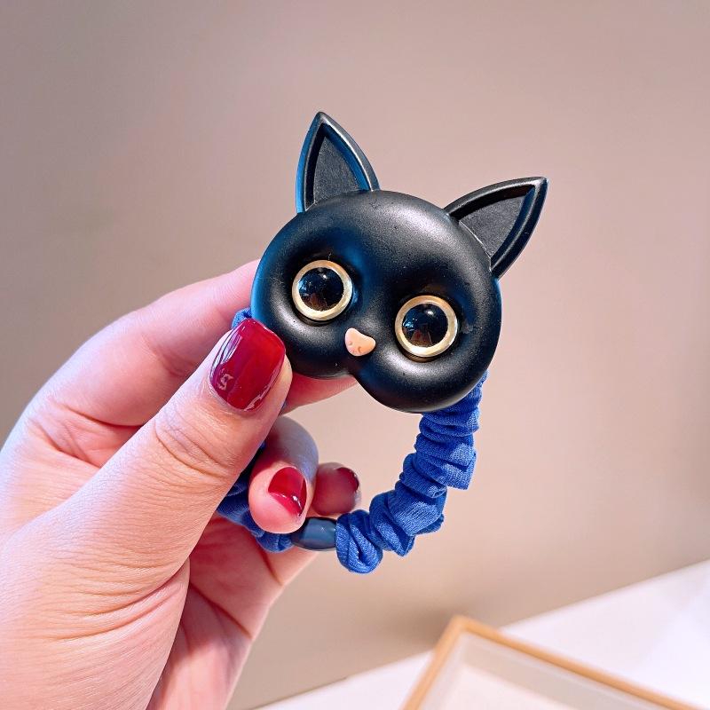 Nuovi elastici per capelli carini a forma di gatto per donna, elastici per capelli, copricapi coreani per bambini, per bambine, adorabili accessori per capelli, ornamenti
