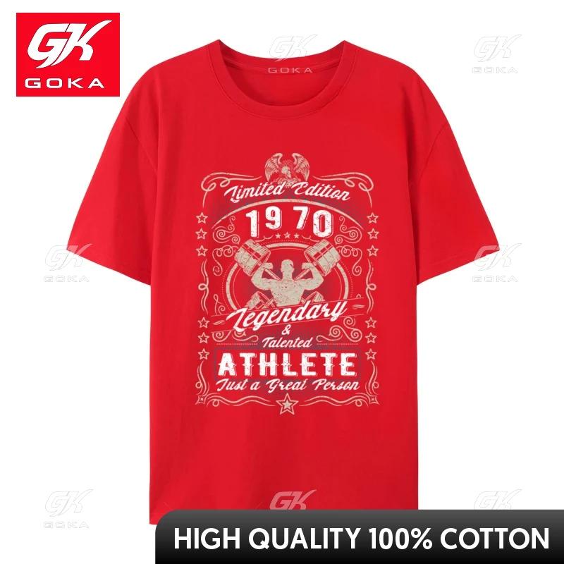 Vintage 1970 Fitness Birthday Limited Edition 1970 Tees Custom Unisex Top TShirts Comfortable Tops T Shirt Oversized S