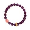Amethyst Bracelet New Style Strawberry Crystal Single Bead Bracelet for Women, Light Luxury Niche Exquisite Peach Blossom Gift Jewelry