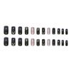 Medium Length Blue Square Press On Nail Set 24Pcs Gradient Starlit Designs Full Cover False Nail Manicure for Women
