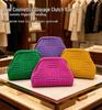 Knitted Cloud Clutch: Popular Woven Textured Makeup Bag
