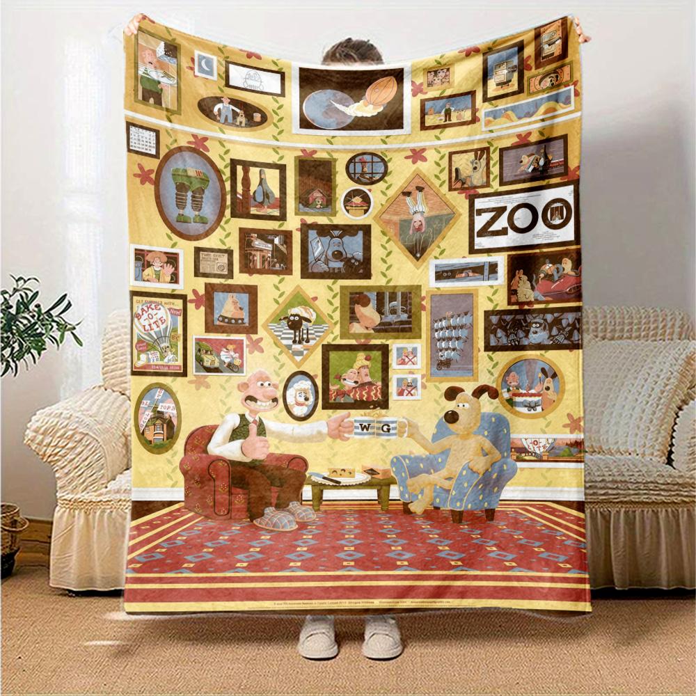 Wallace Gromit Blanket, High quality Comfortable for All Seasons, Home Decor, Warmth and Comfort