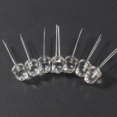 50pcs/lot 8mm Transparent Round LED Multicolor Kit Red Yellow Blue Green White Lights LED Bulbs Emitting Diode Assortment Set F8