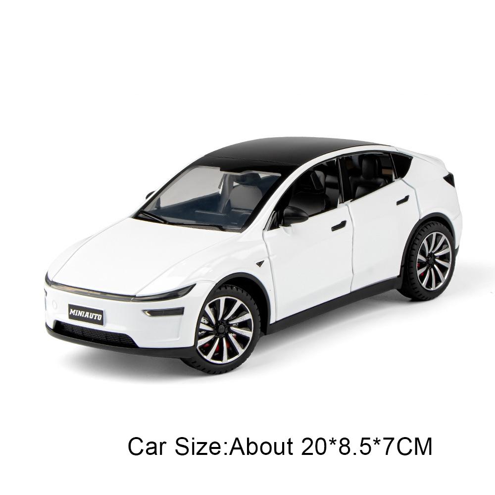1:24 Model Y Roadster Model Alloy Diecast Toys Car Shock Absorption Doors Opened with Pull Back Models Children's Holiday Gifts