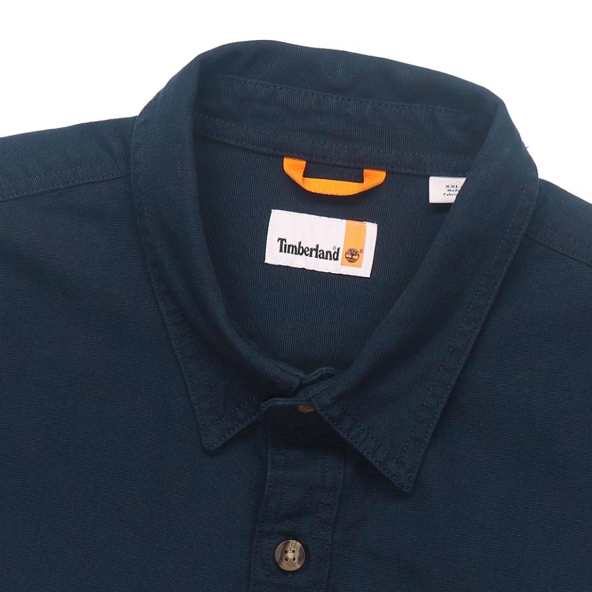 Timberland Solid Color Spliced Collar Long Sleeve Jacket Men Jacket Navy A5Y9N-433