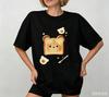 Korean Aesthetic Bear Toast Tshirt For Unisex Girl Cute Breakfast Themed Short Sleeve Casual Versatile Crew Neck Tee Y2k Top