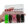 Bionic Topmouth Culter Soft Bait Set with Lead Head Hook and T-Tail Design