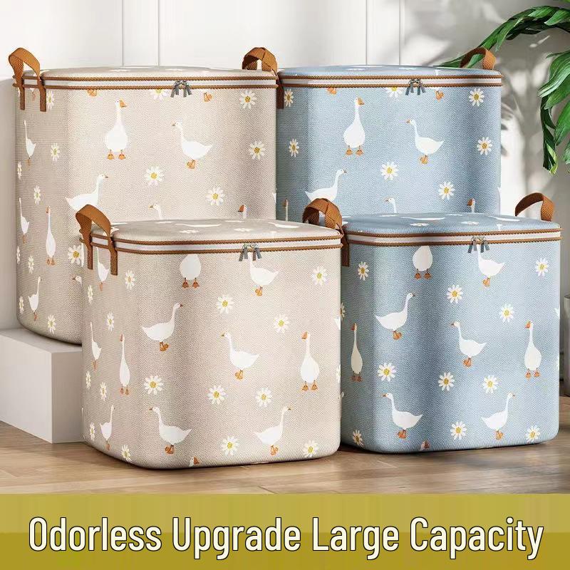 Non-Woven Large Storage Bag for Clothes, Quilts, and Toys with Handles