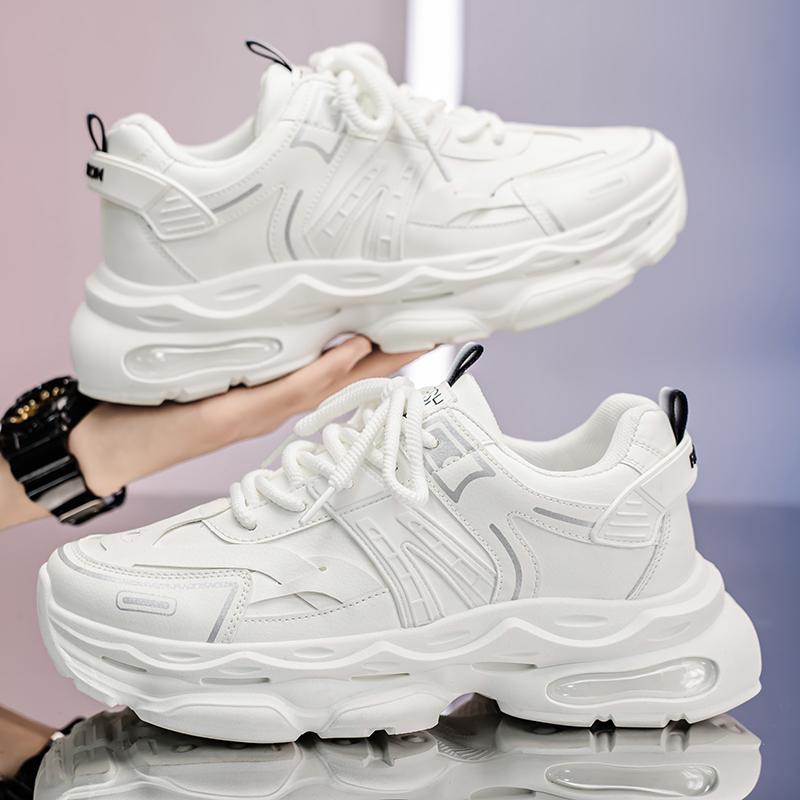 New Fashion Men 's Four Seasons Comfortable Thick Sole Shoes Students Boys GirlsTrending Soft Sole Breathable Casual Running Sneakers