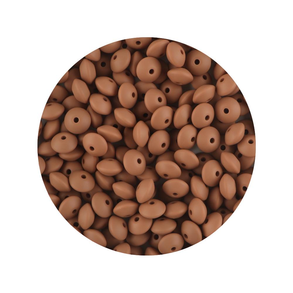 100Pcs 12mm Silicone Lentil Beads Round Spacer Beads Silicone Abacus Bead DIY Bracelet Necklace Handmade Jewelry Accessories