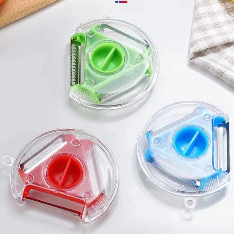 1Pcs 3 In 1 Magic Trio Peeler Set Slicer Shredder Peeler Julienne Cutter Multi Peel Blade Zesters Grater Kitchen Tool