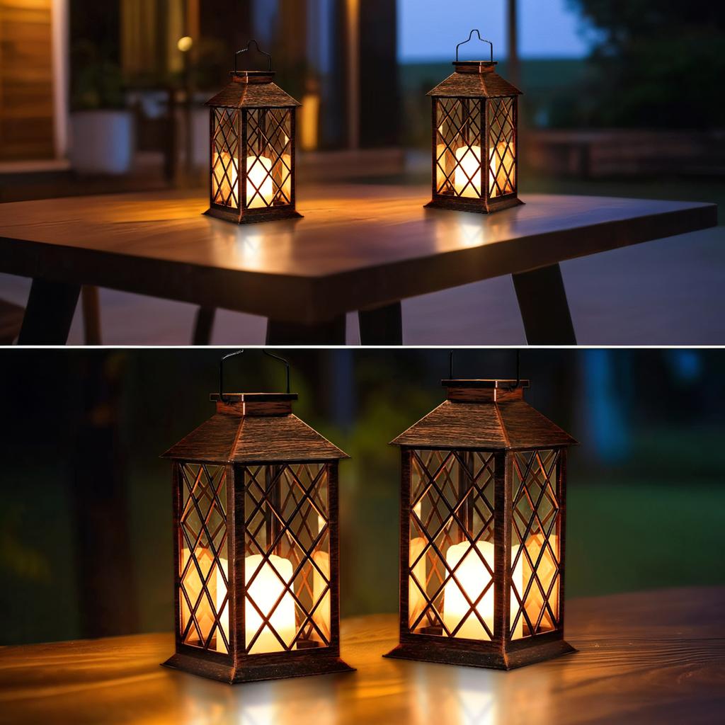 1 Pc Solar Hanging Lamp Flickering Flameless Candle Waterproof LED Light For GardenTable Patio Lawn Outdoor Party Decorative