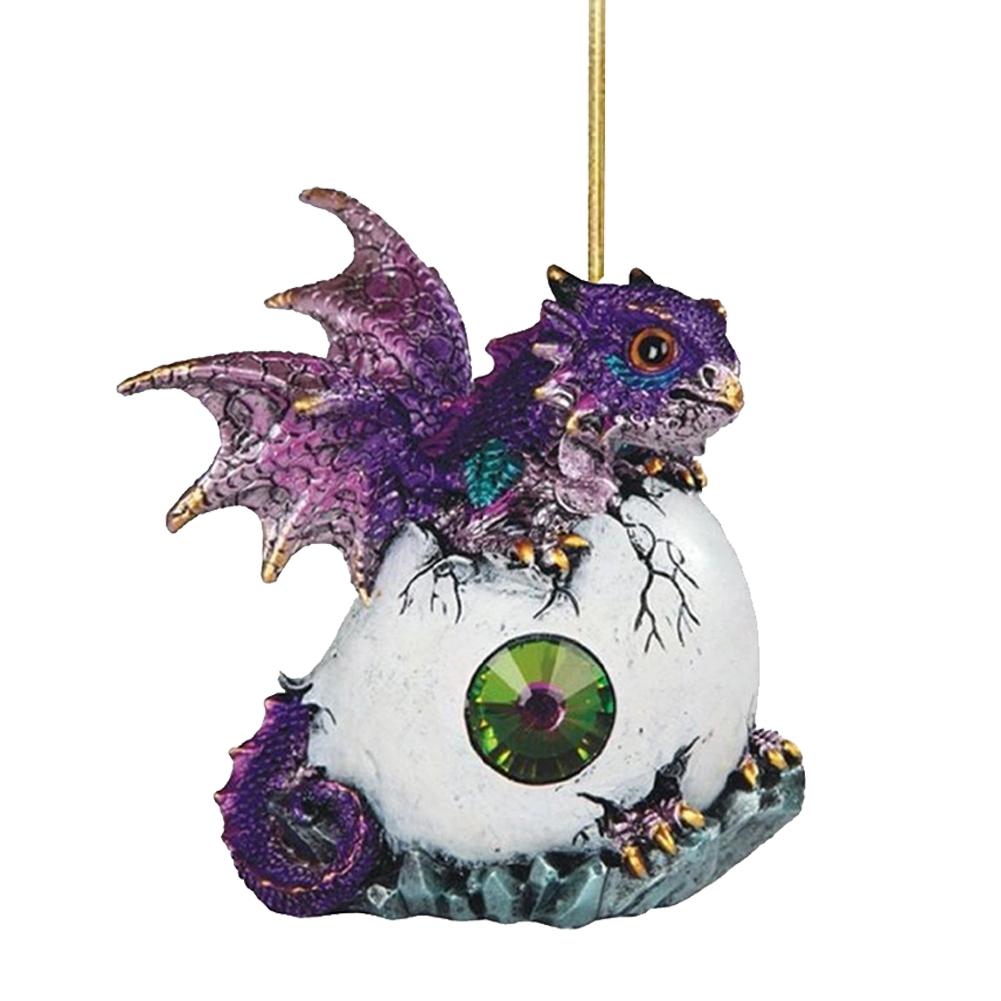 

Рождественский Дракон Малыш Подвесной Декор Изысканные Подвесные Украшения Дракона Реалистичный Подвесной Кулон в Виде Яйца Дракона для Украшения Рождественской Вечеринки фиолетовый