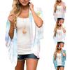 Women's Fashion Chiffon Printed Cardigan Loose Plus Size Beach Cover-Ups