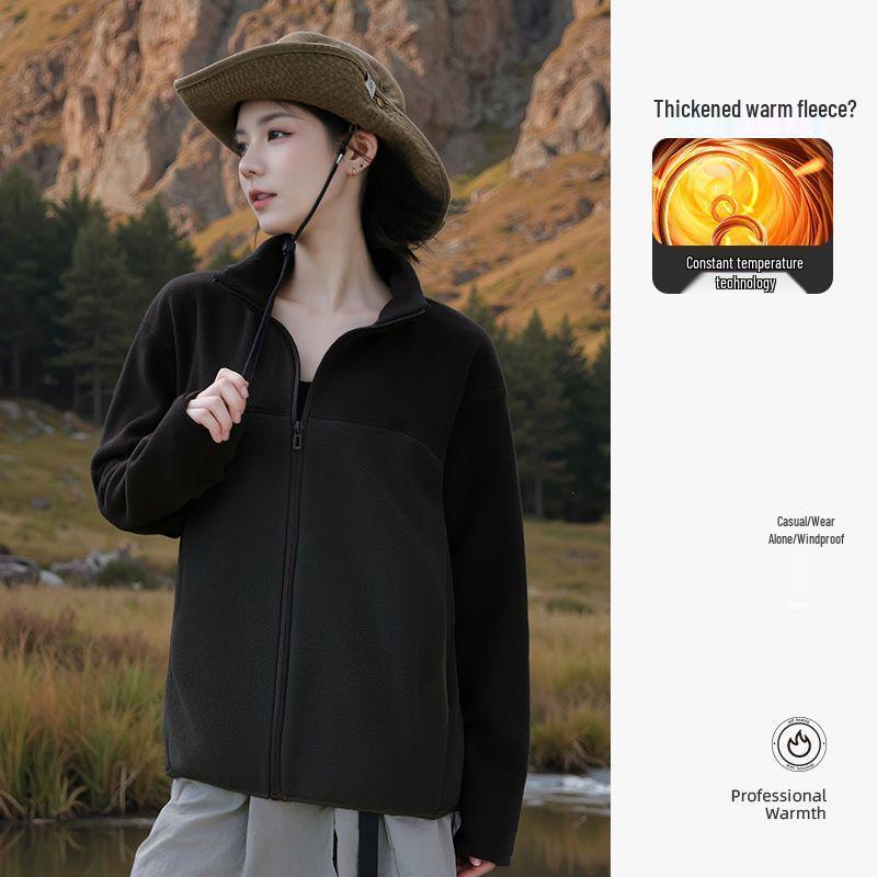 

Women s Colorblock Warm Fleece Jacket M (100-120 jin)