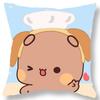 Short plush material pillowcaseBubu Bear Dudu Ball Printed Pillowcase Kawaii Cartoon Anime Sofa Cushion Cover Bedroom Room Pillo