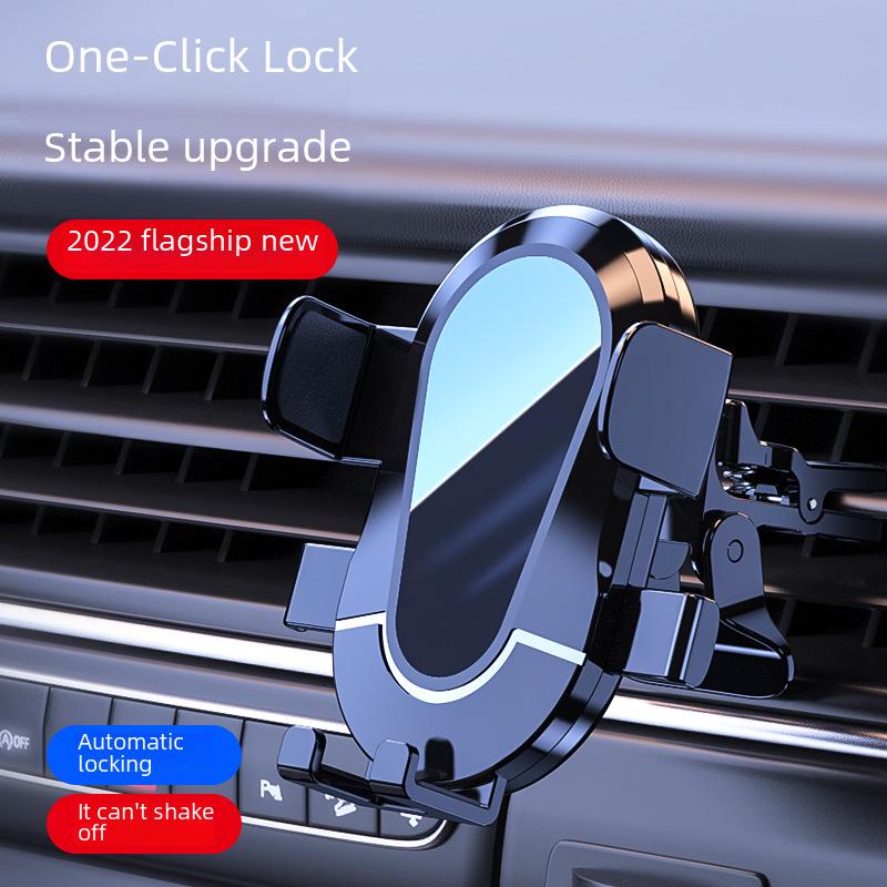 Universal Car Phone Holder with Gravity Lock for Air Vents and Dashboard