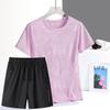 Women's Quick-Dry Camouflage Sports Set – Ice Silk Short Sleeve Top & Shorts