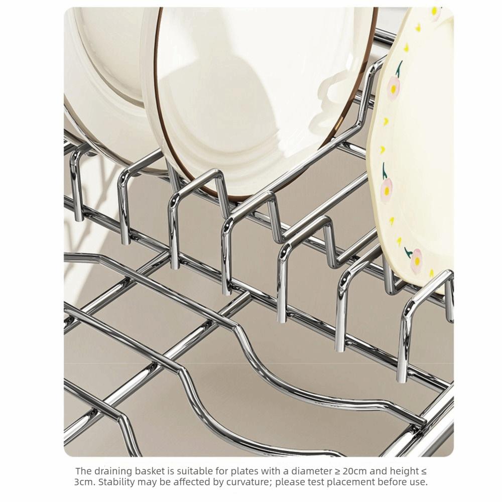 Stainless Steel Expandable Dish Rack Non-slip Adjustable Bowl Drain Shelf Multifunctional Rectangular Retractable Drain Basket