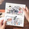 Black & White Figures Die-Cut Tape: A Beautiful Day Stickers for Journals
