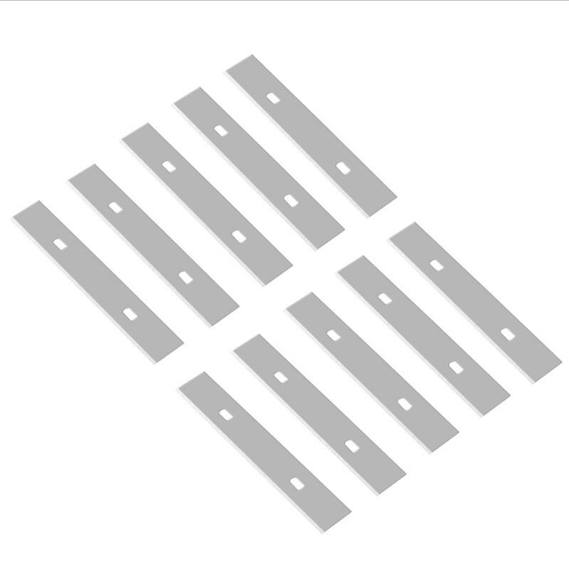 10 ks Podlahová škrabka lopatka Rafinovaná Odstraňování skvrn Stříbrná 100*18mm Pro keramiku Kuchyň Sklo Čištění Škrabací čepele
