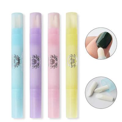 Caneta removedora de esmalte profissional, caneta removedora de esmalte para limpeza de bordas com ponta de algodão, pode conter removedor de maquiagem para manicure diy