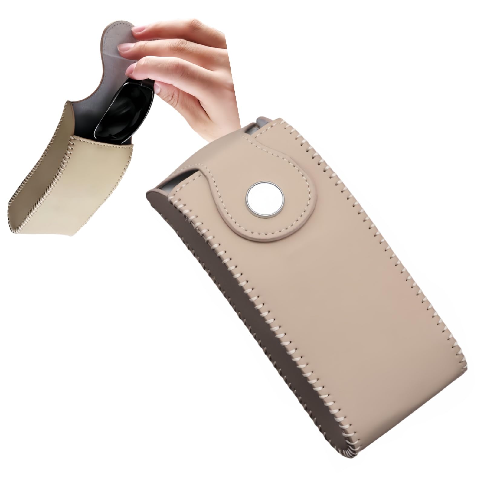 

Car Glasses Sunglasses Eyeglasses Car Sun Visor Car Car Glasses Sun Visor Card Storage Car Fashionable Car Item Holder, Holder, Holder, Pocket, бежевый