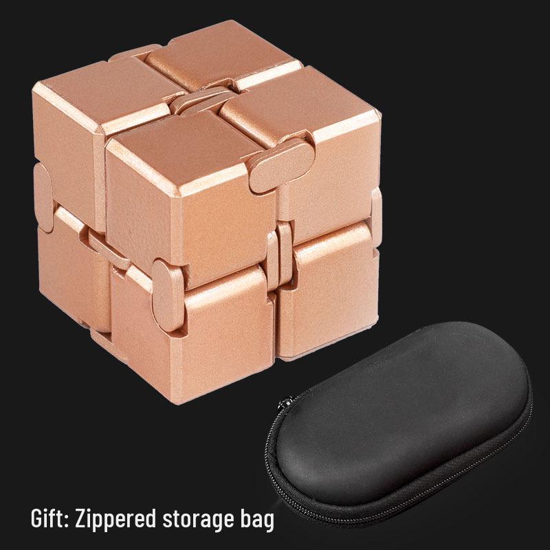 Cube Infini en Alliage Métallique Jouet Décompression Doigt pour Adultes