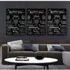 House Rules Canvas Painting Russian Quotes Wall Art Posters and Prints Nordic Black White Pictures Cuardos for Home Decor