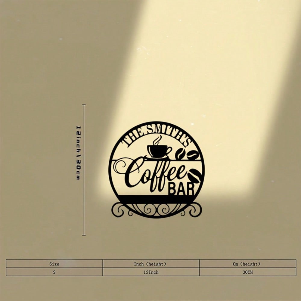 Vintage Metal Wall Art Coffee Bar Decor Iron Kitchen Sign Powder Coated Gift for Home