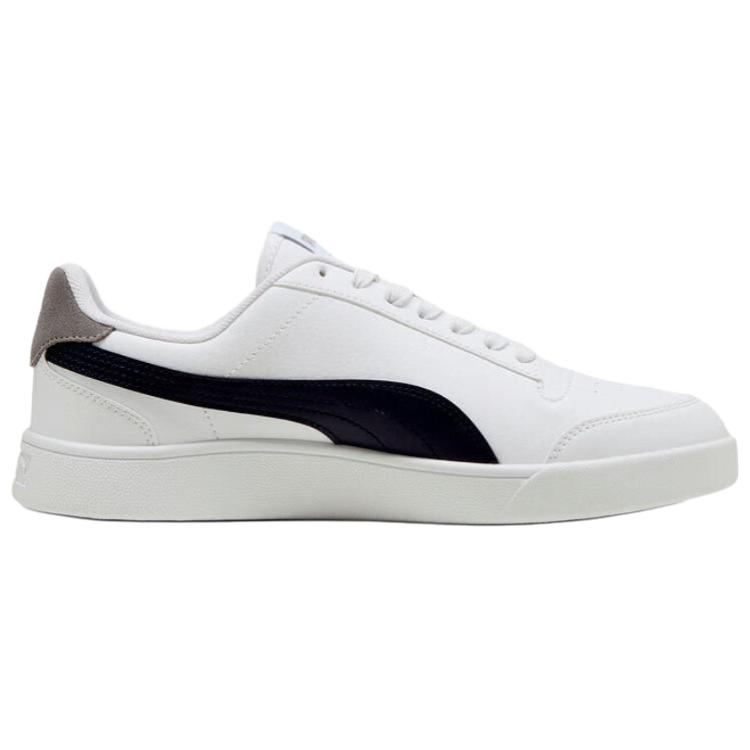 Puma Shuffle Fashion Comfortable Thin Sole Wear-Resistant Low-Top Skate Shoes Unisex Sneakers Black White 309668-38